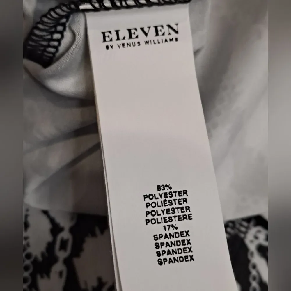 EleVen by Venus Williams Black and White Athletic Wrap Skirt